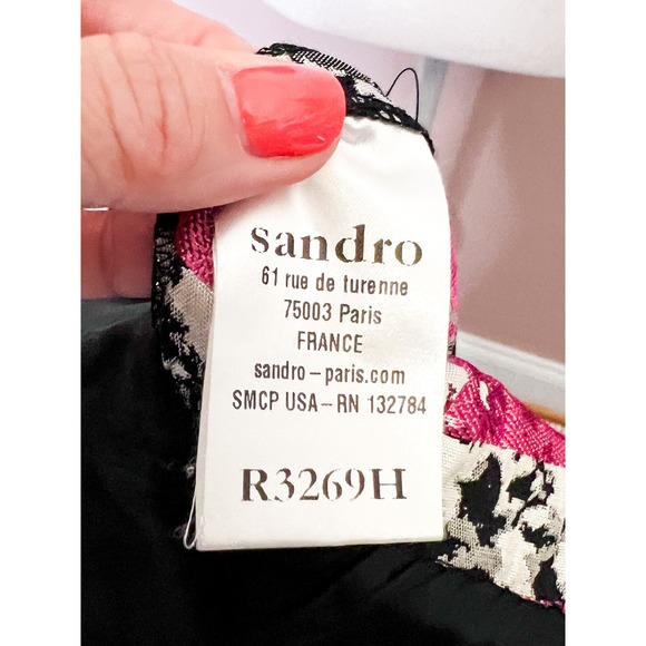 Sandro Strapless Mini Dress Size Large NWT - Picture 7 of 9